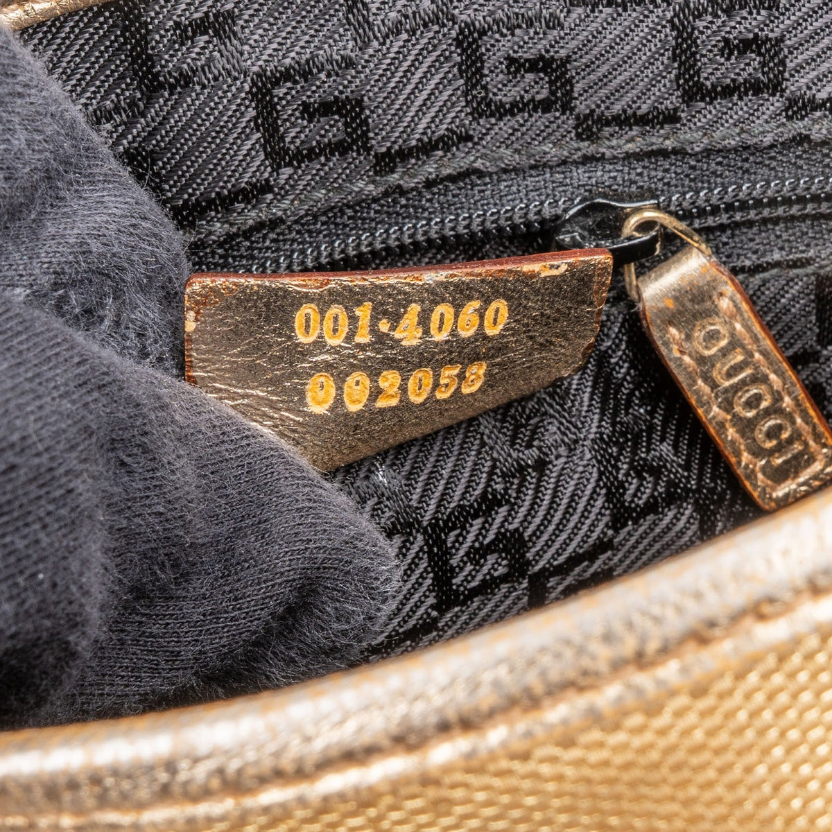 Gucci Golden Stoff Bamboo Jackie Schultertasche, Bild 11 von 11