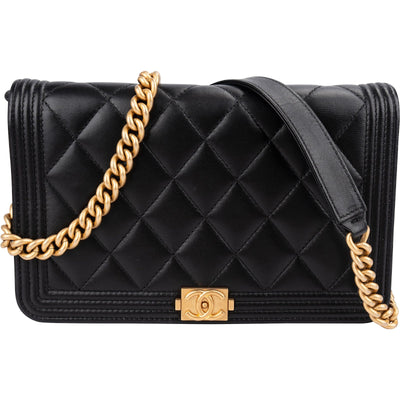 Chanel Small Boy Wallet On Chain Umhängetasche