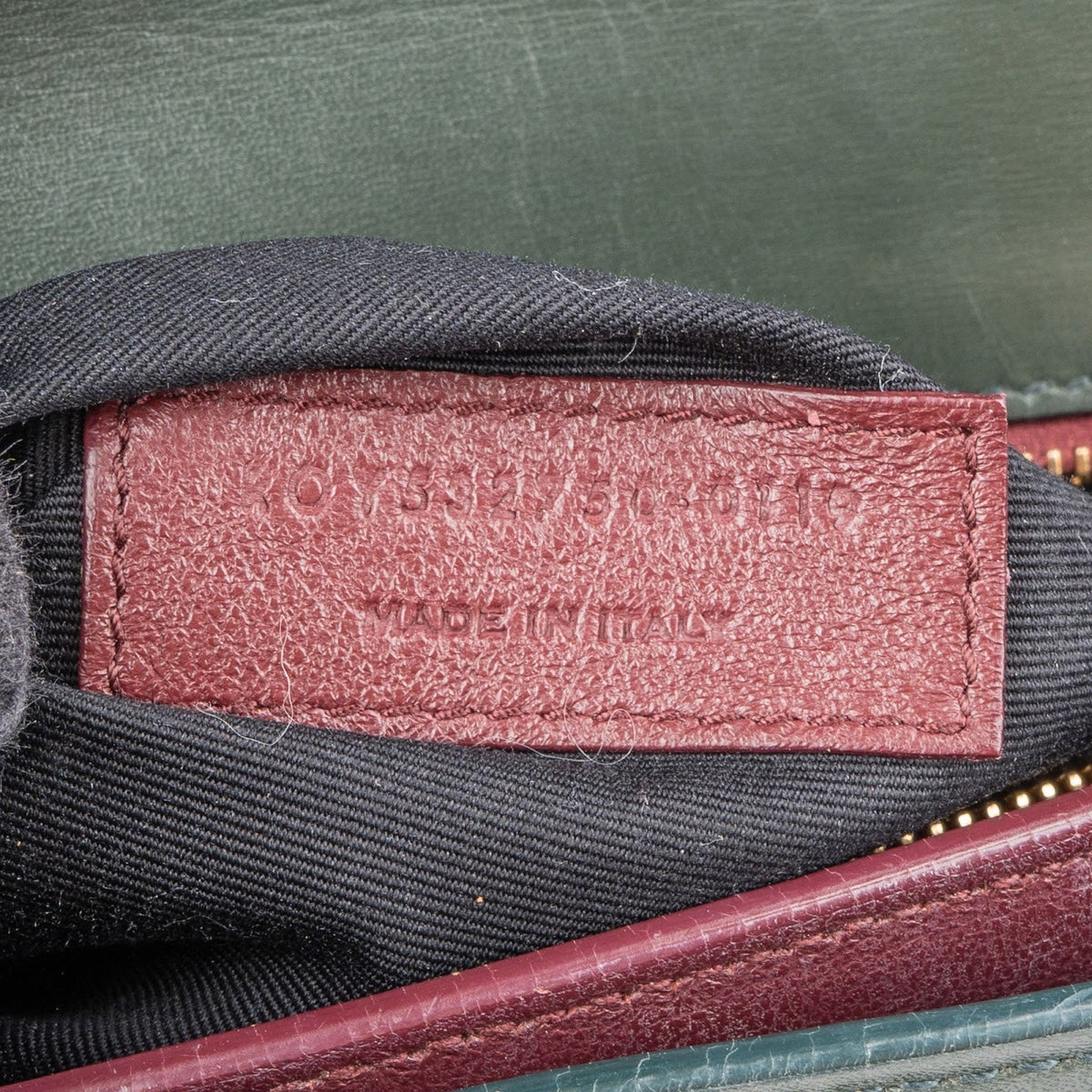 Saint Laurent Green Leather Envelope Medium Crossbody Bag