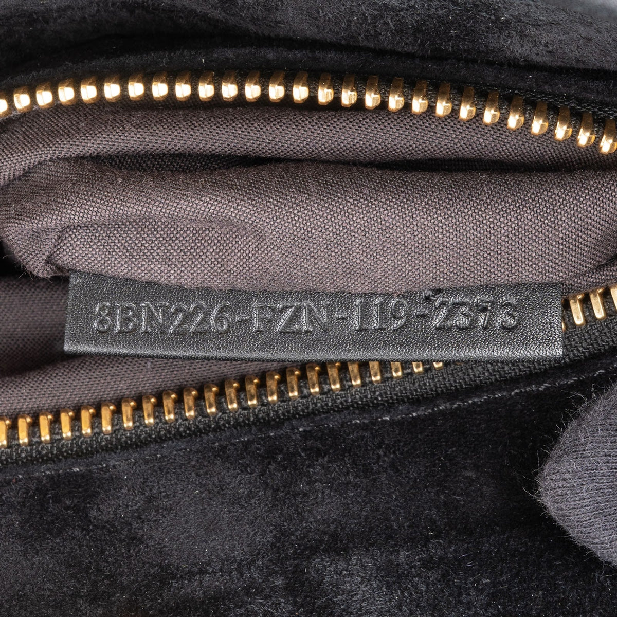 Fendi Black Leather Peekaboo Regular Handbag
