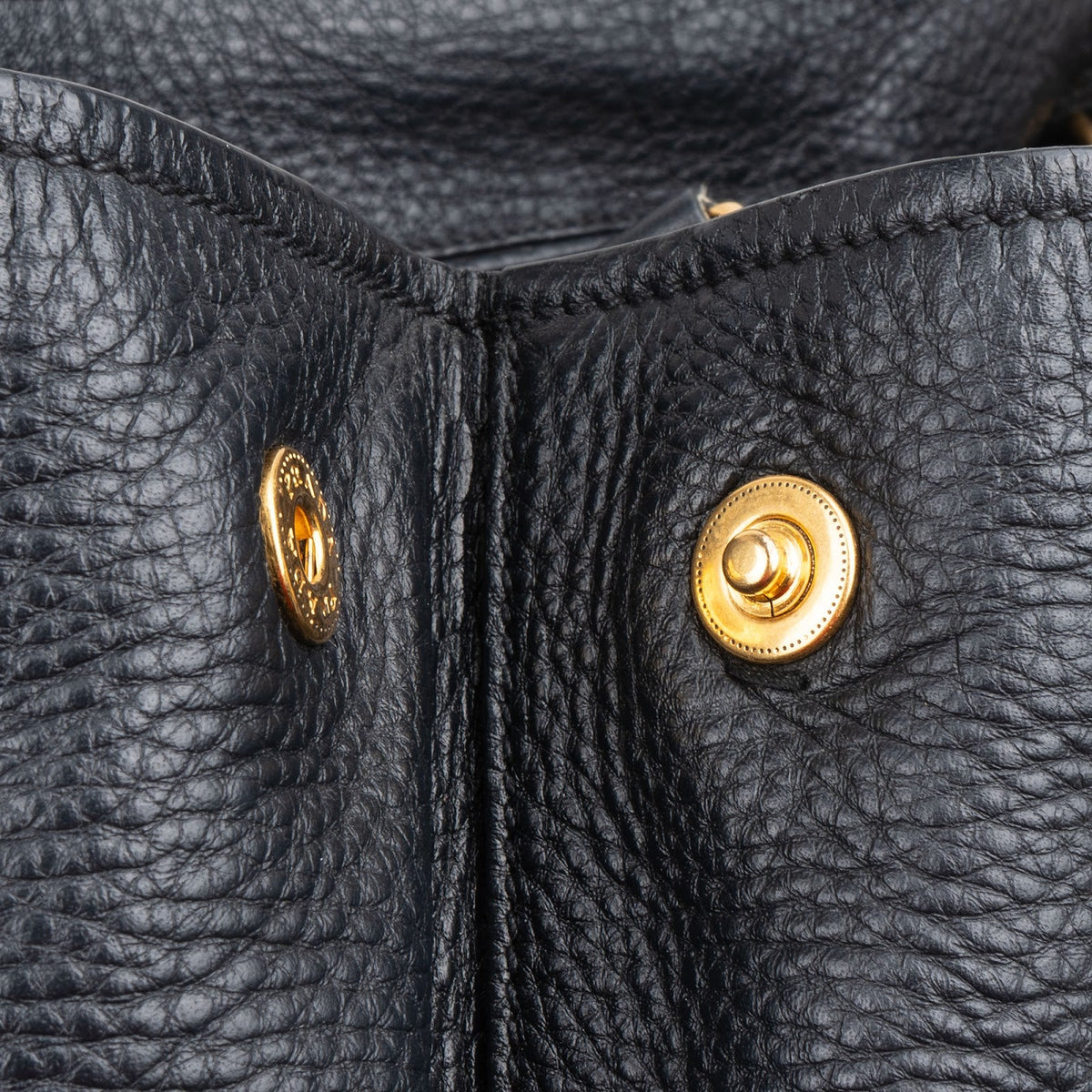 Prada Black Vitello Daino Leather Tote Handbag