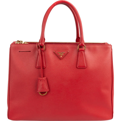 Prada Saffiano Galleria Tote Handtasche in Rot