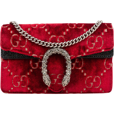 Gucci Monogram Velvet GG Crinkled Crystal Dionysus Mini Umhängetasche