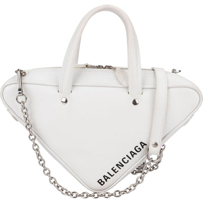 Balenciaga Triangle Duffle S Crossbody Handtasche in Weiß