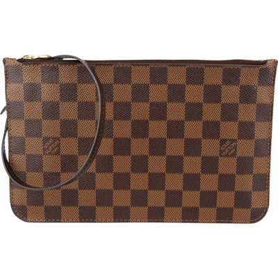 Louis Vuitton Monogram Damier Ebene Canvas Neverfull PM Pochette Accessoires Clutch