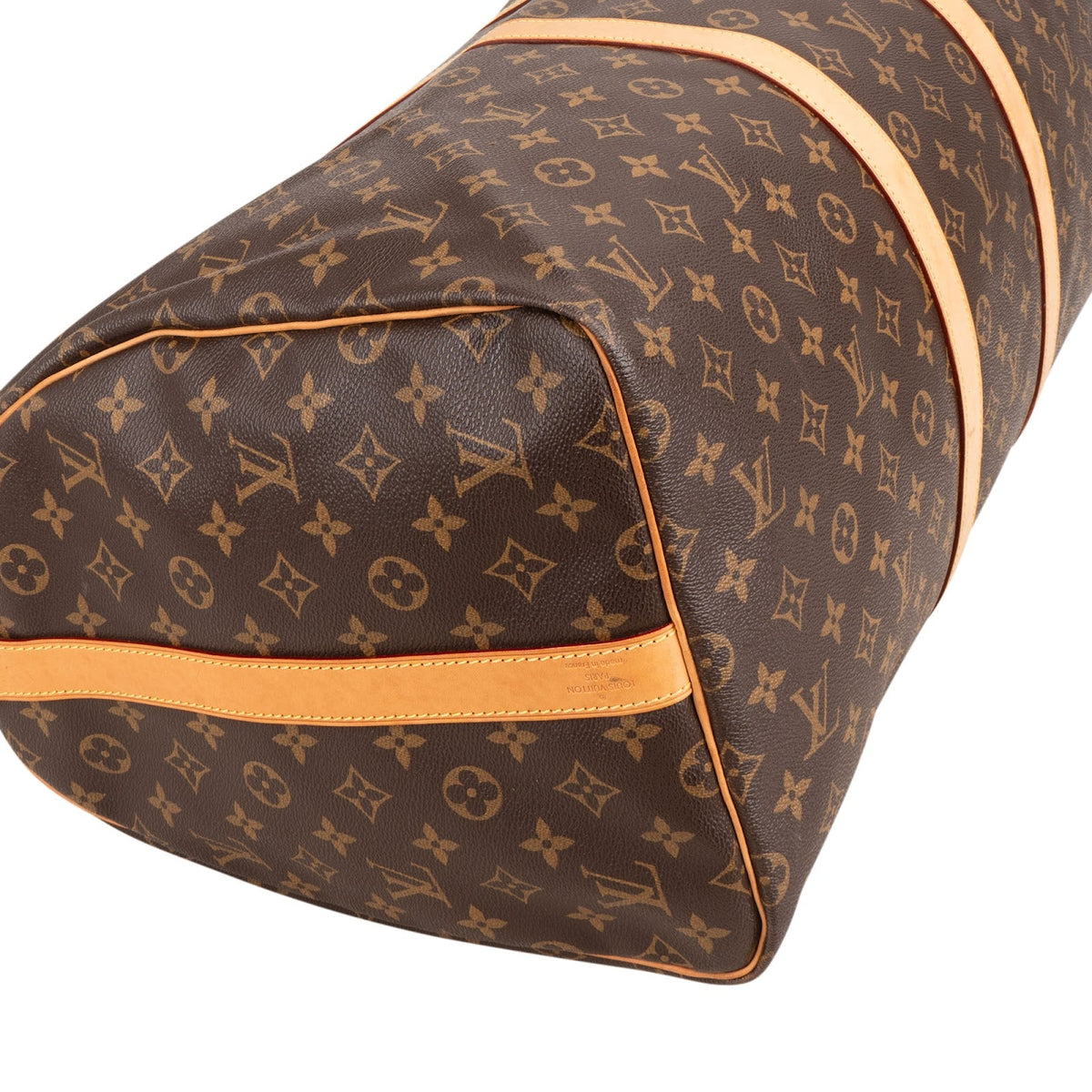 Borsa da viaggio Louis Vuitton Keepall 55 Bandoulière in tela Monogram
