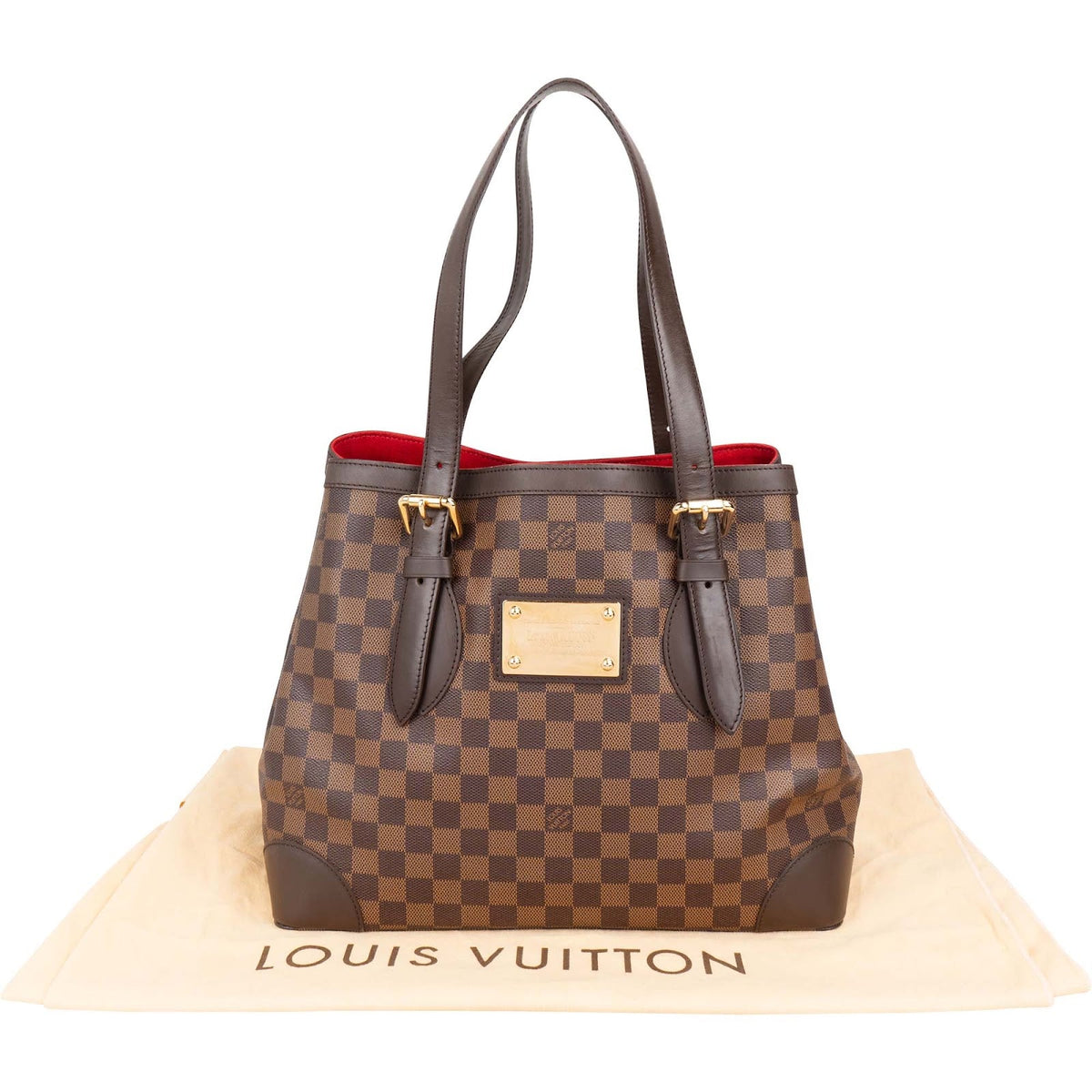 Bolso de hombro Louis Vuitton Monogram Damier Ebene Canvas Hampstead MM