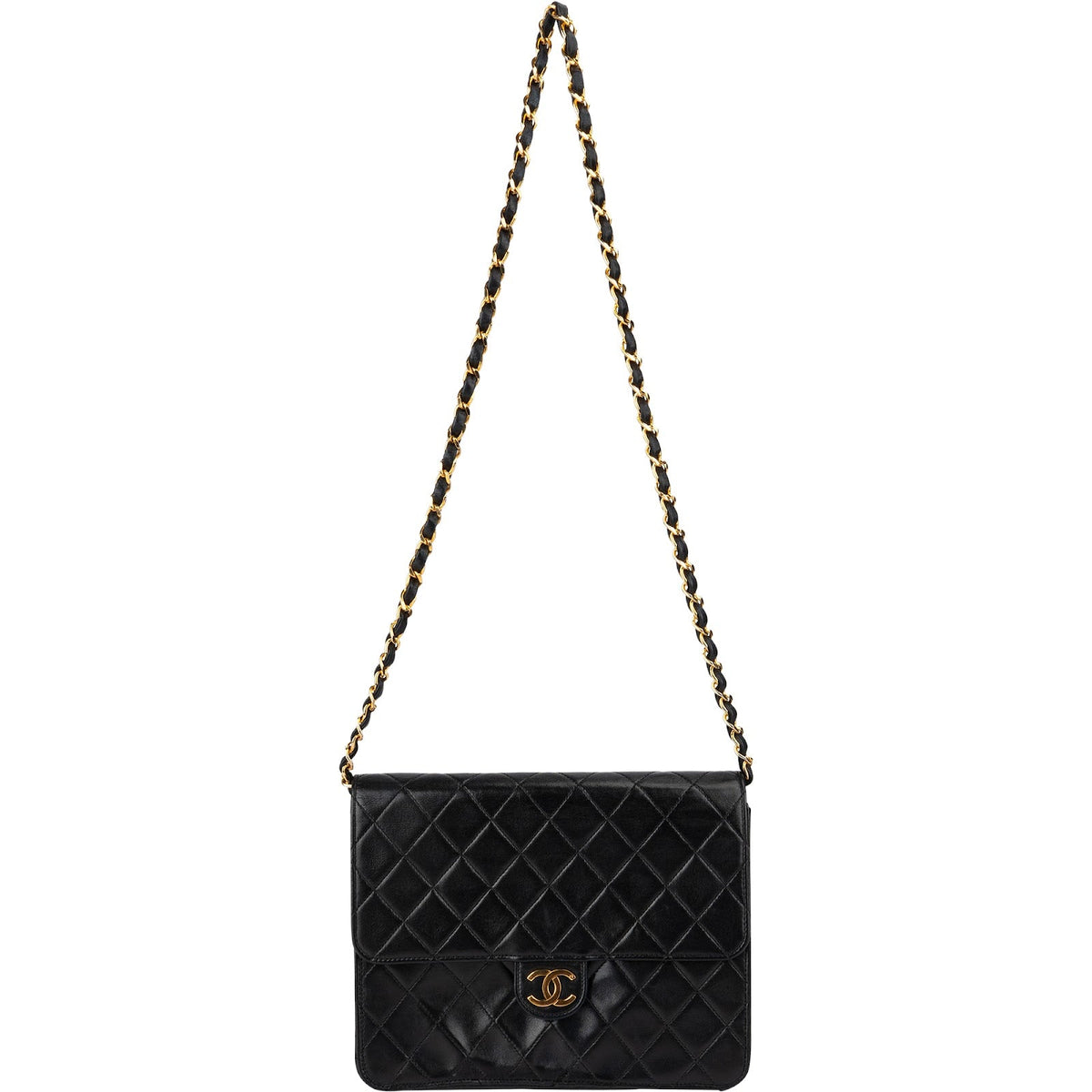 Chanel Lammleder 24K Gold Single Flap Schultertasche, Bild 10 von 14