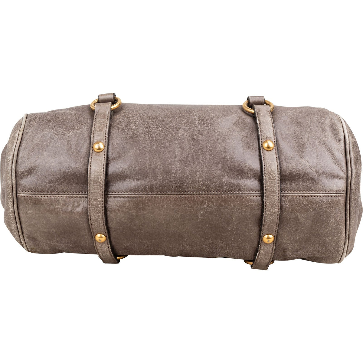 Miu Miu Drawstring Satchel aus Vitello-Lux-Leder – Ansicht 6