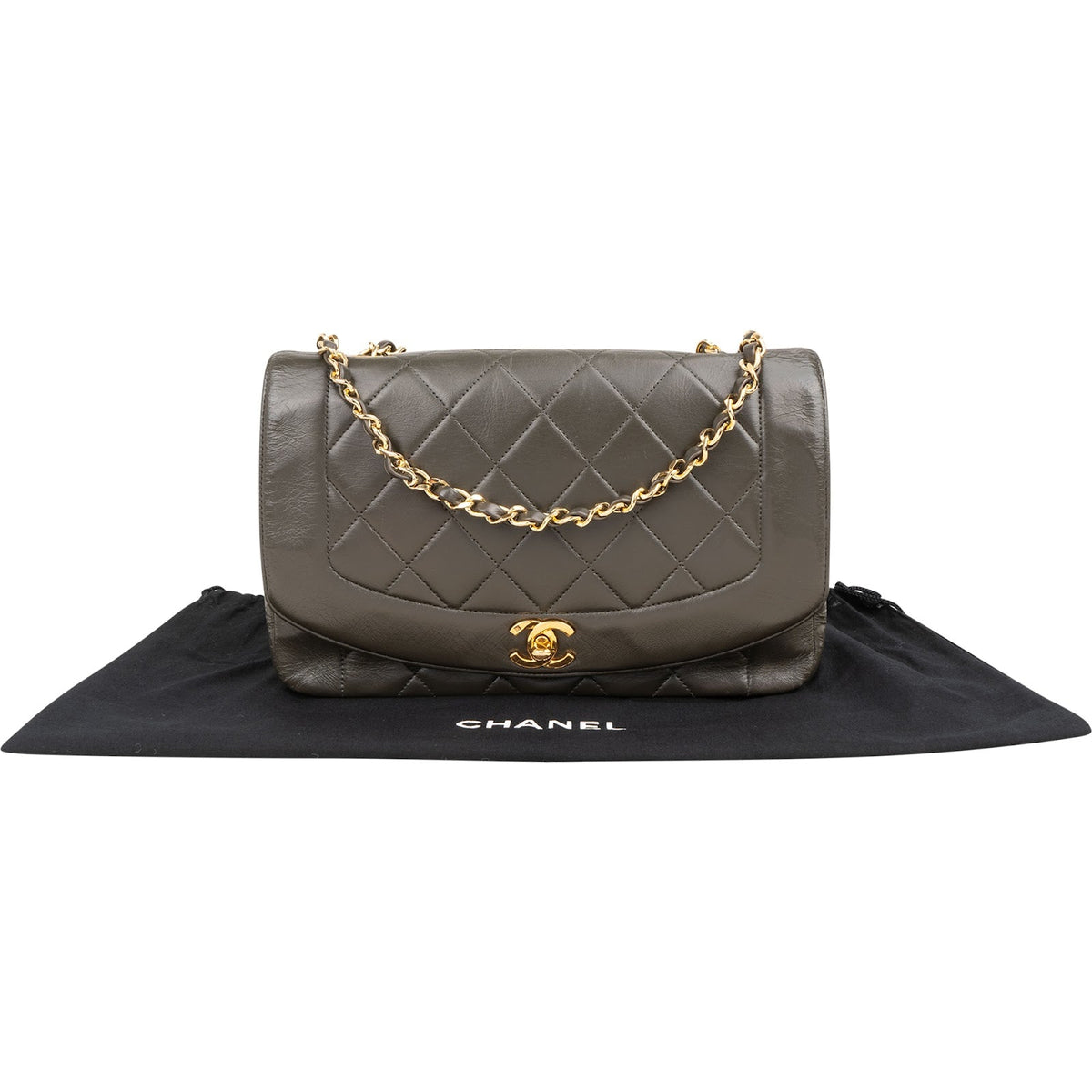 Chanel Lammleder Gold Diana Single Flap Umhängetasche, Bild 2 von 16