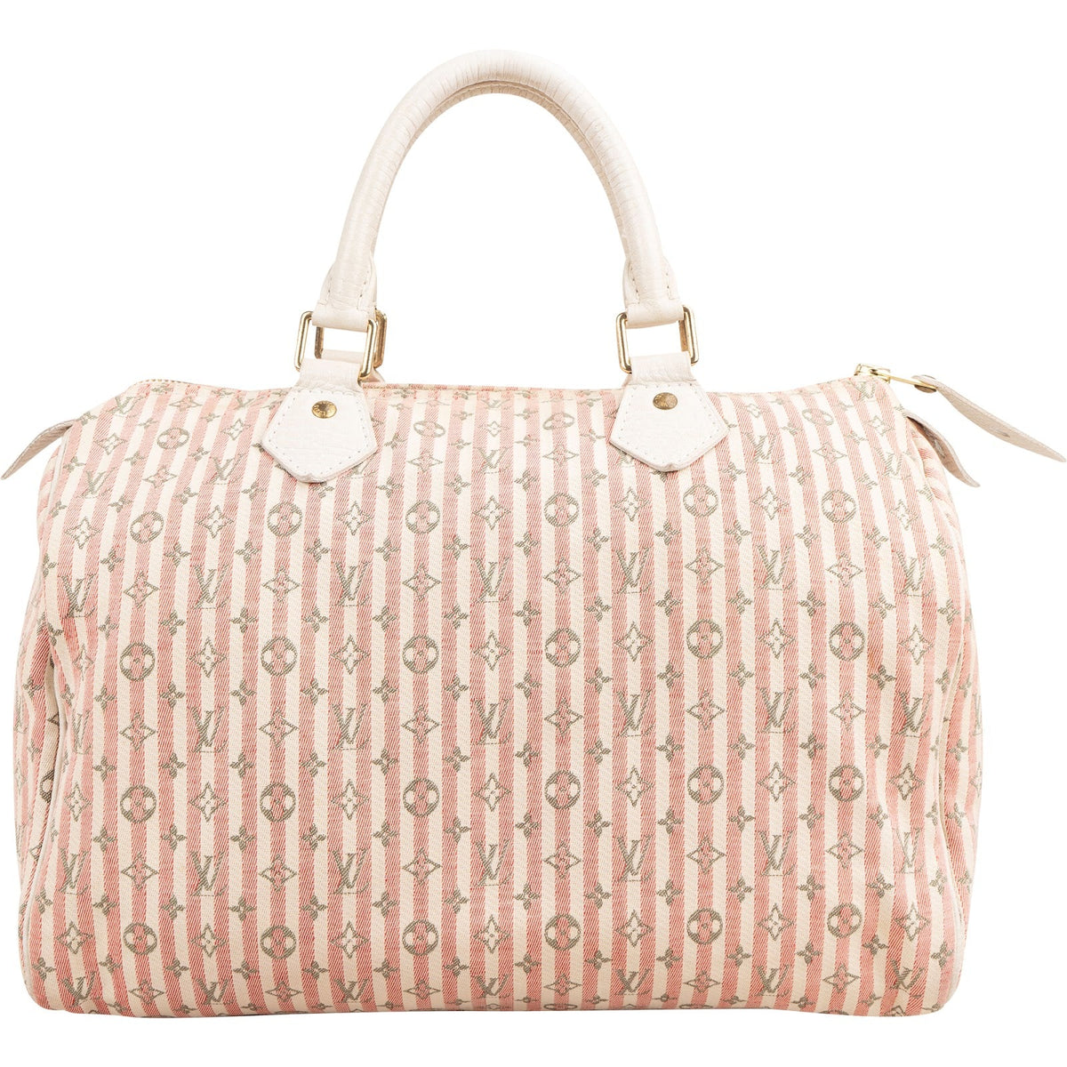Louis Vuitton Mini Lin Croisette Speedy 30 aus Mini Lin Canvas und Leder – Vorderansicht