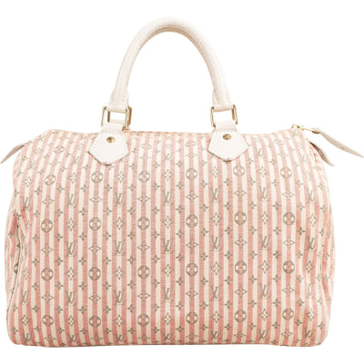 Louis Vuitton Monogram Mini Lin Croisette Speedy 30 Handbag