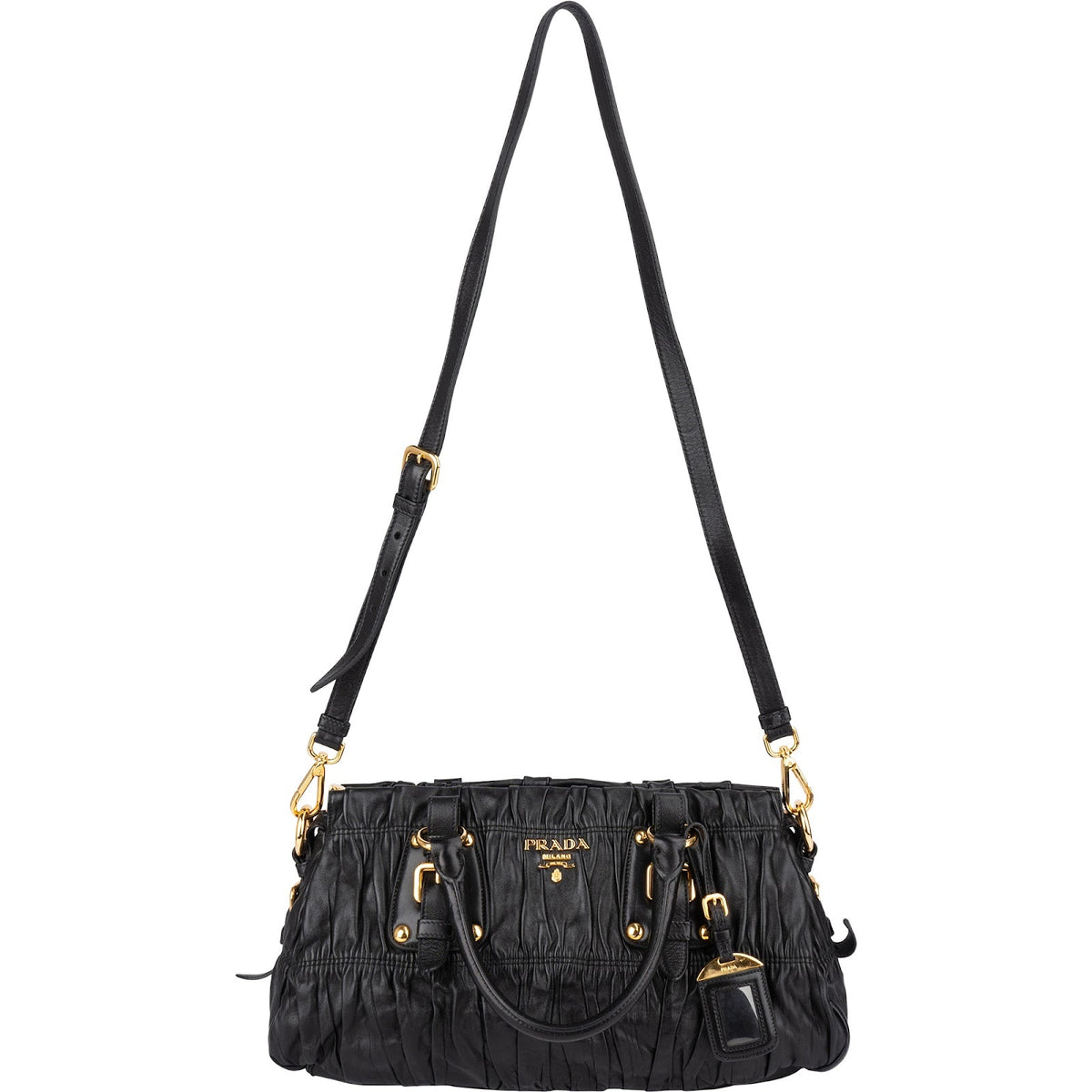 Prada Nappa Leder Gaufre Satchel Handtasche, Bild 9 von 12