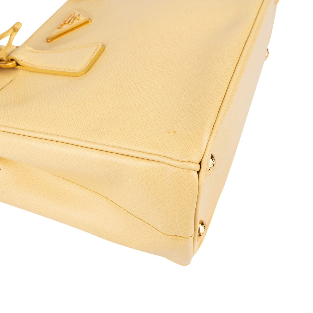 Prada Gelb Saffiano Leder Small Galleria Handtasche, Bild 8 von 15