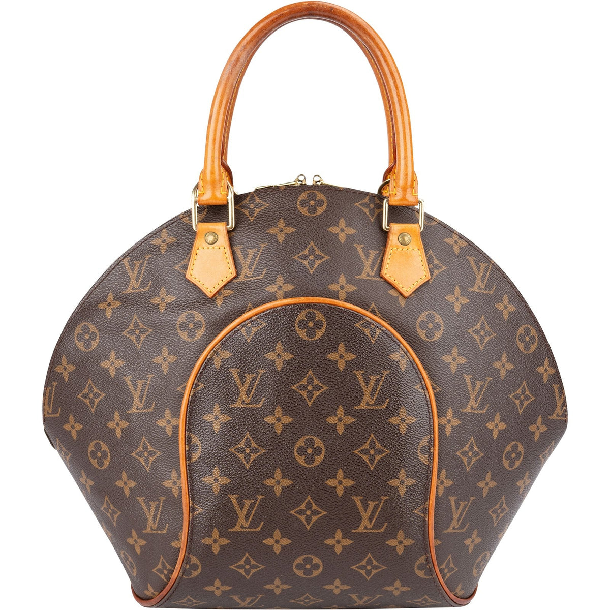 Louis Vuitton Monogram Canvas Ellipse MM aus Canvas und Vachetta-Leder – Vorderansicht