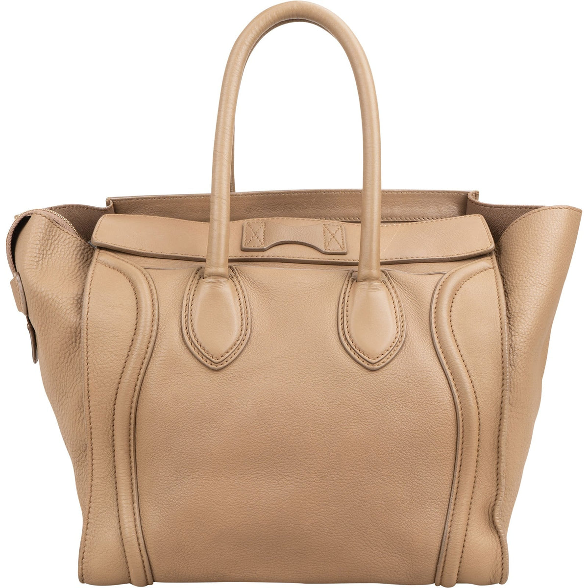 Borsa tote Céline Luggage in pelle di vitello bottalata