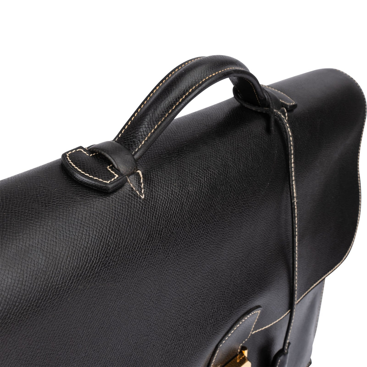 Bolso de mano Hermès Sac à Dépêches Business en piel Courchevel Noir