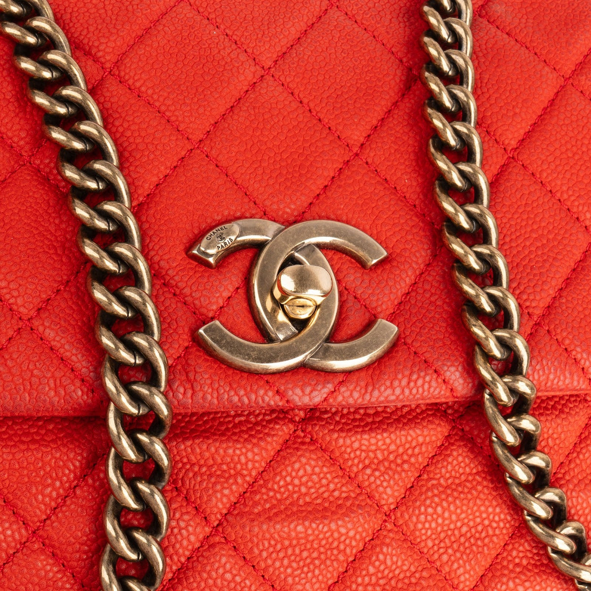 Chanel In The Mix Maxi Single Flap aus gestepptem Caviar-Leder – Ansicht 10