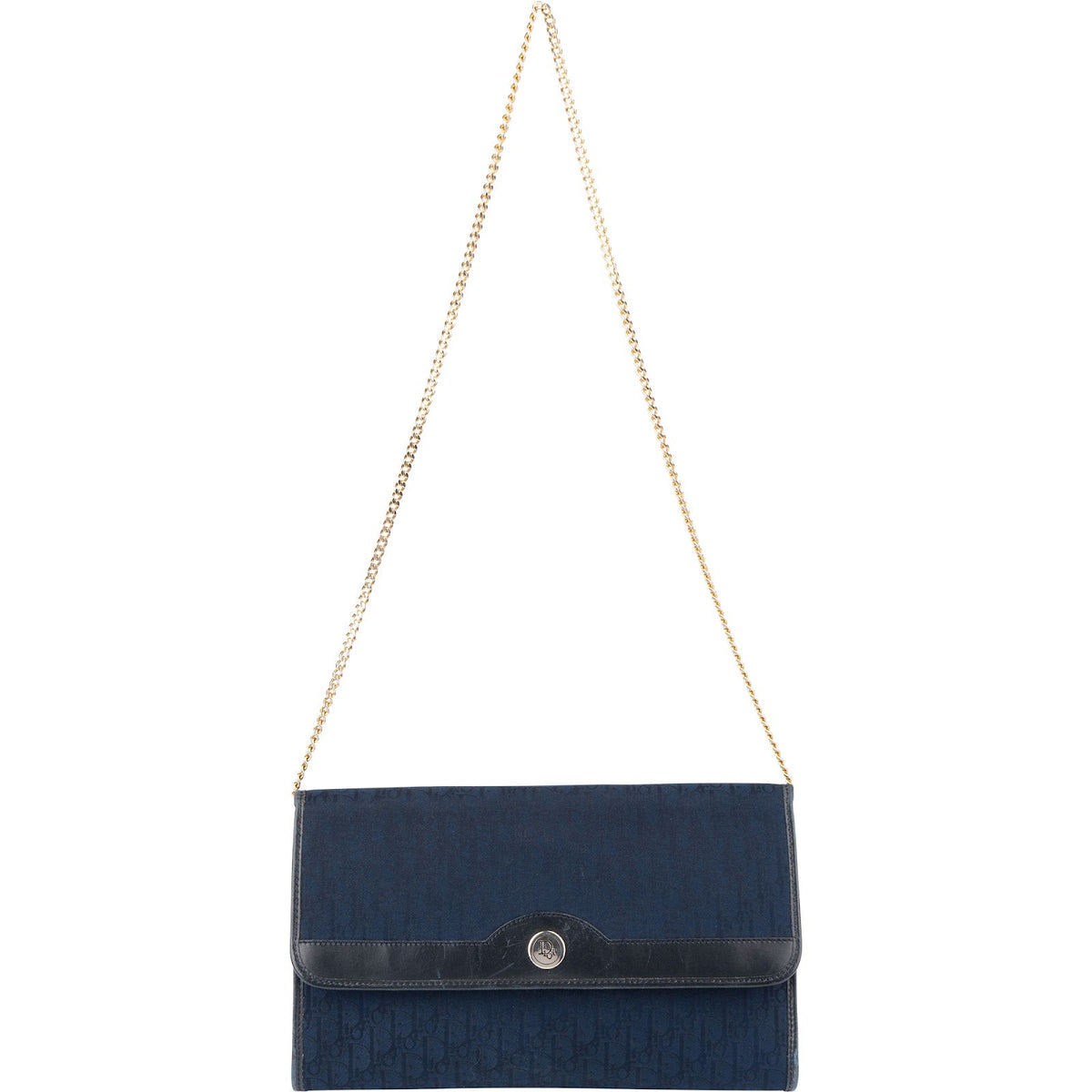 Christian Dior Oblique Monogram Canvas Jacquard Vintage Flap Shoulder Bag