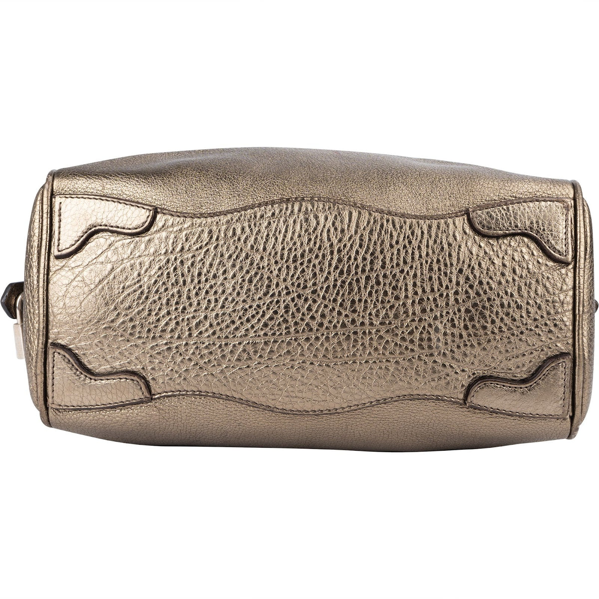 Sac à main Bauletto Prada en cuir grainé métallisé
