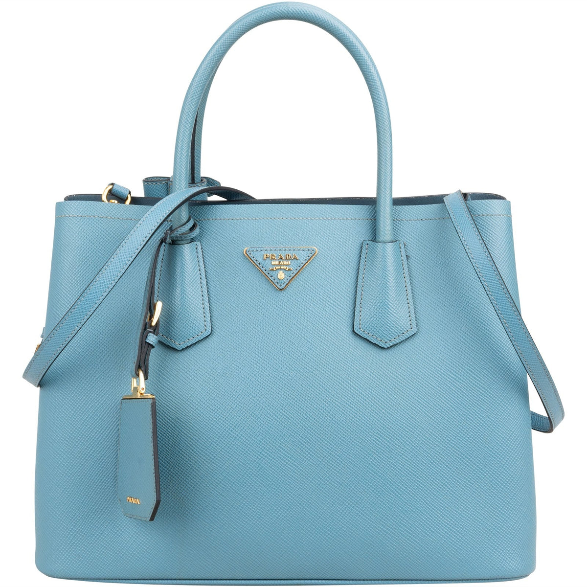 Prada Saffiano Leather Cuir Double Tote Handbag