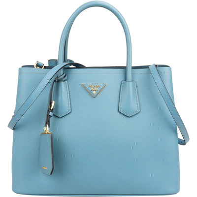 Prada Saffiano Leather Cuir Double Tote Handbag