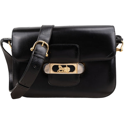 Bolso de hombro Triomphe con solapa de Celine en piel de becerro Boxcalf y carruaje