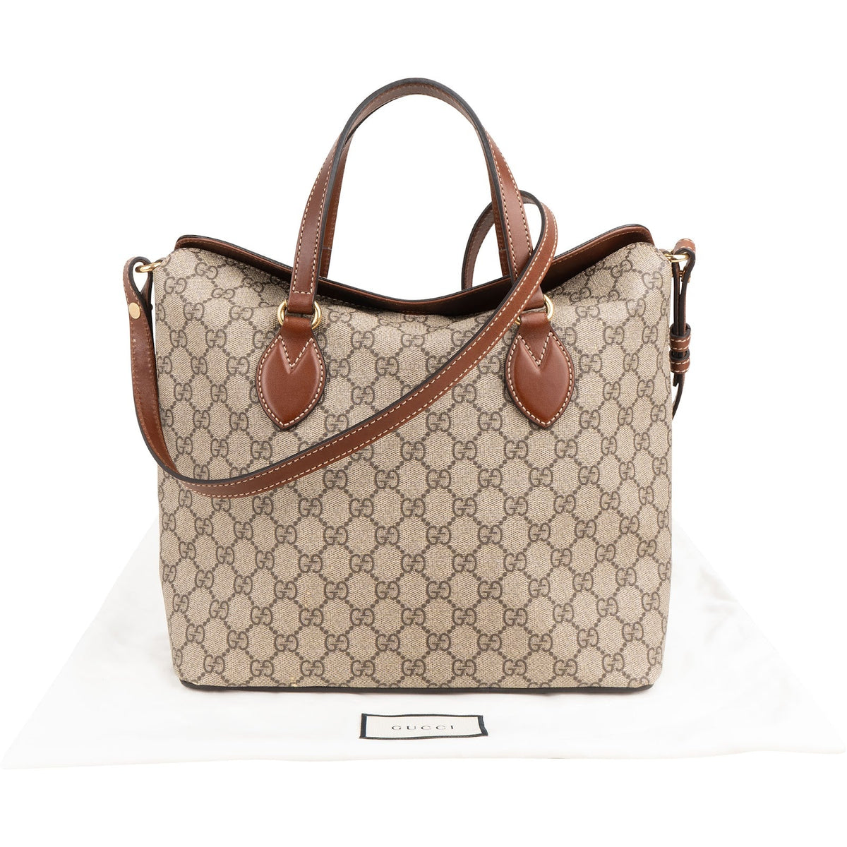 Gucci Monogram GG Supreme Canvas Linea A Foldover Tote, Bild 2 von 14