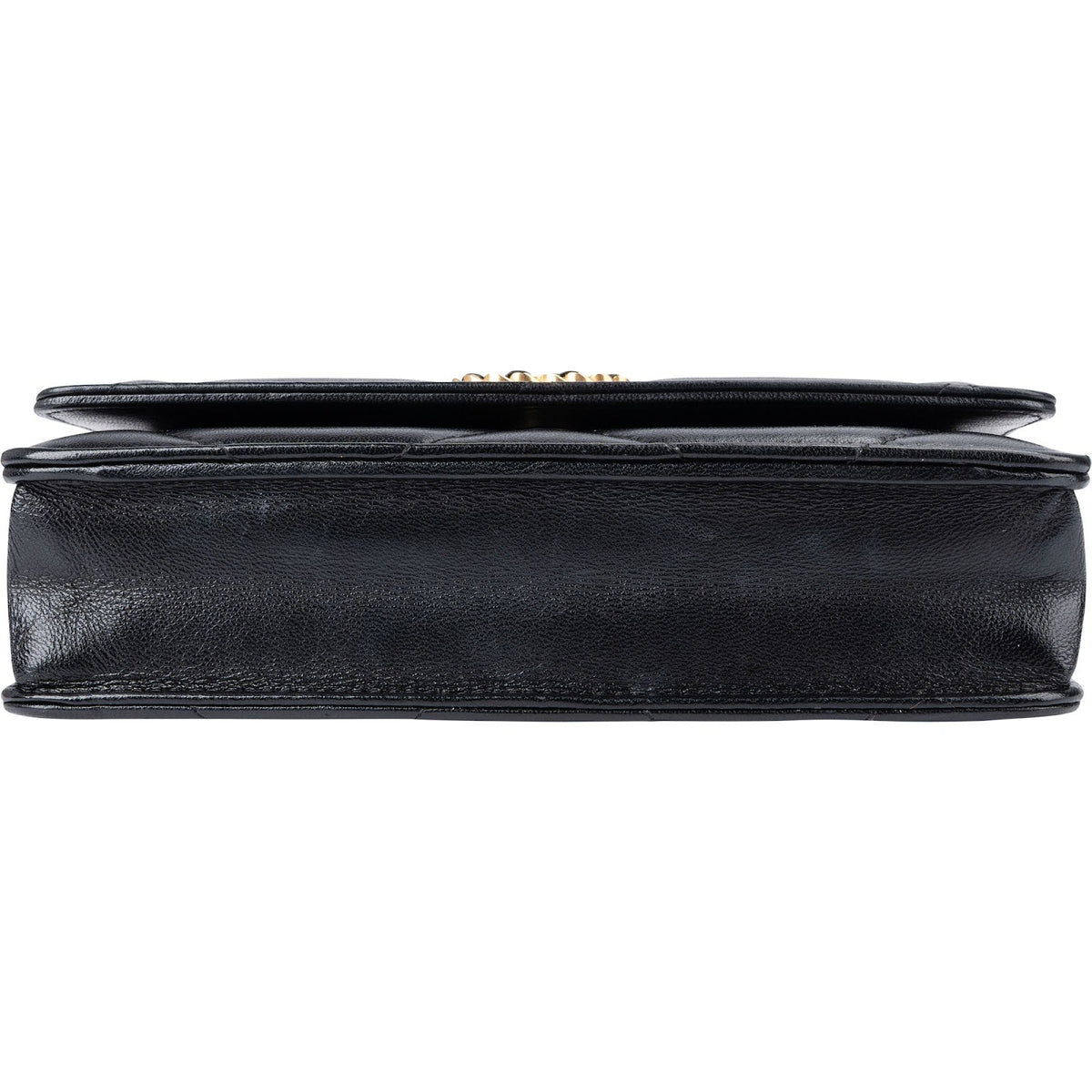 Sac bandoulière Chanel 19 en cuir d'agneau matelassé, modèle Wallet On Chain