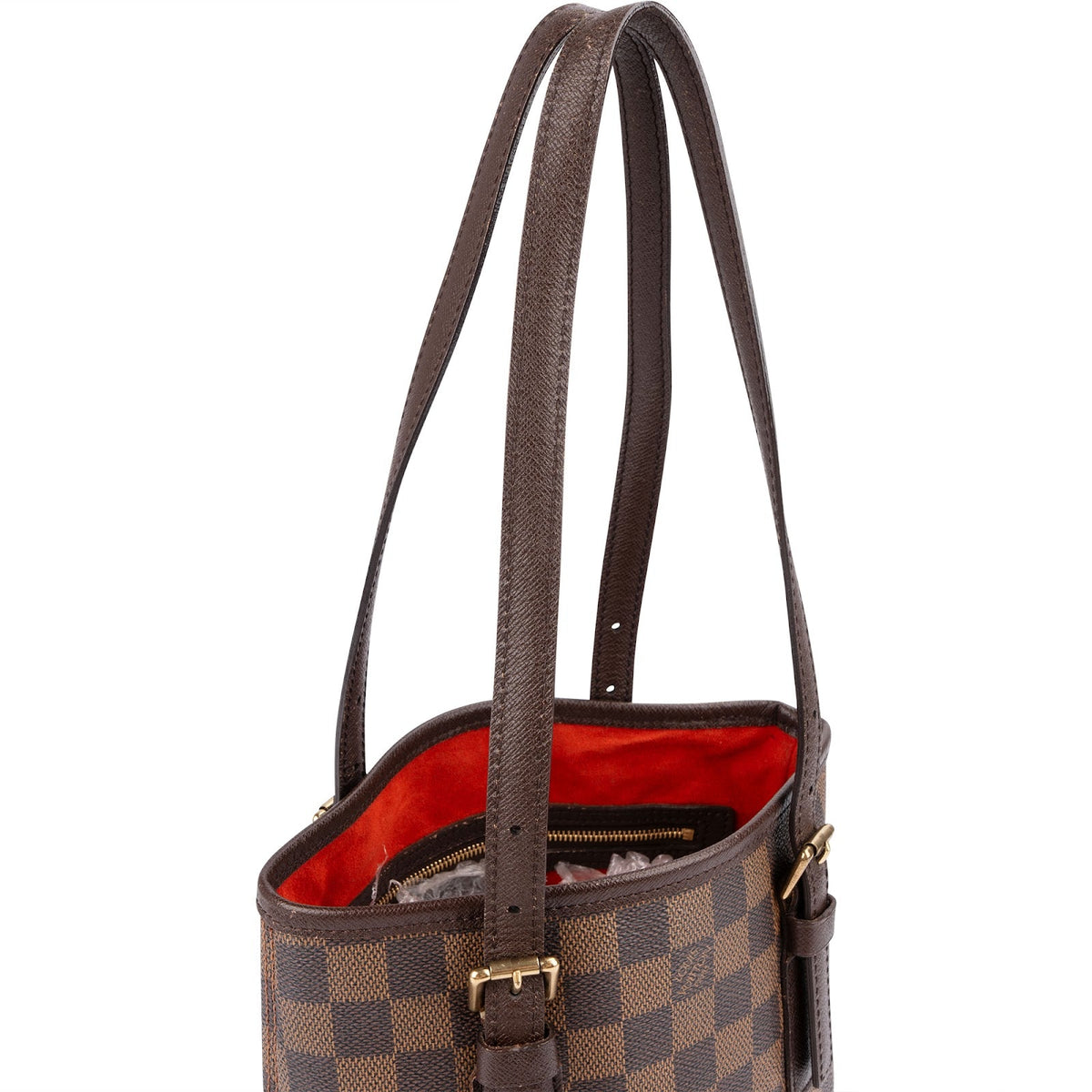 Sac à bandoulière Louis Vuitton Marais Bucket PM en toile Damier Ébène