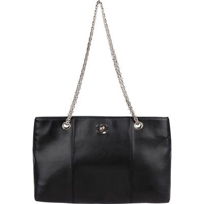 Chanel Caviar Leather Bijoux Chain Tote Shoulder Crossbody Bag