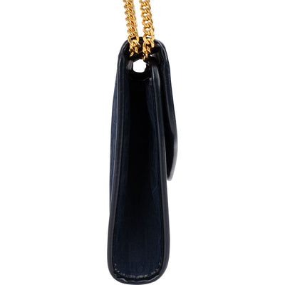 Christian Dior Blue Oblique Monogram Single Envelope Flap Shoulder Bag