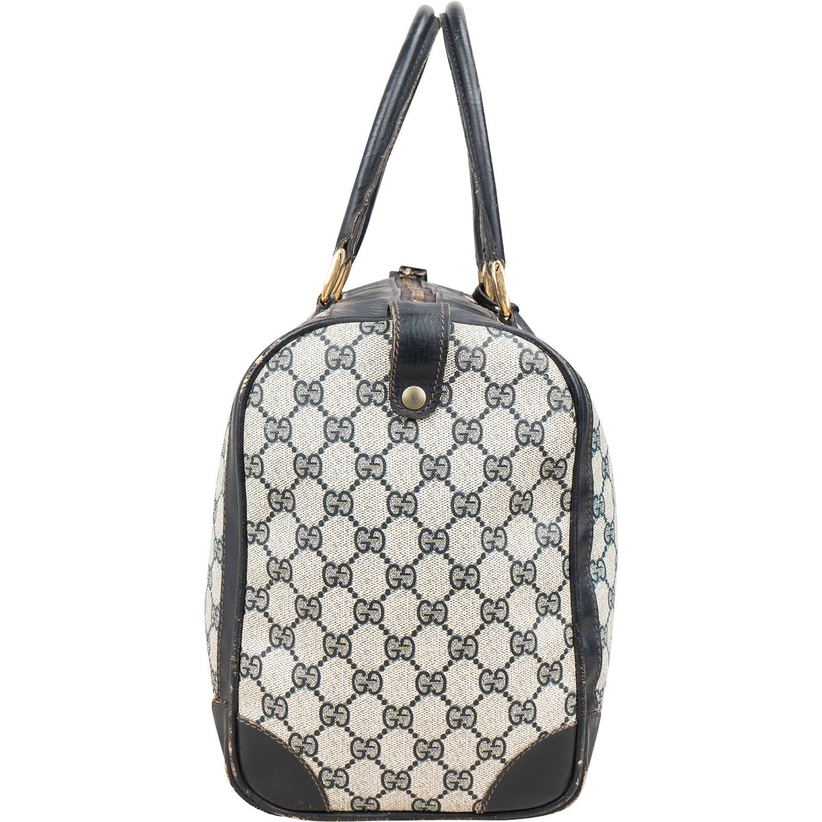 Gucci Monogram GG Supreme Web Boston Reisetasche, Bild 3 von 9