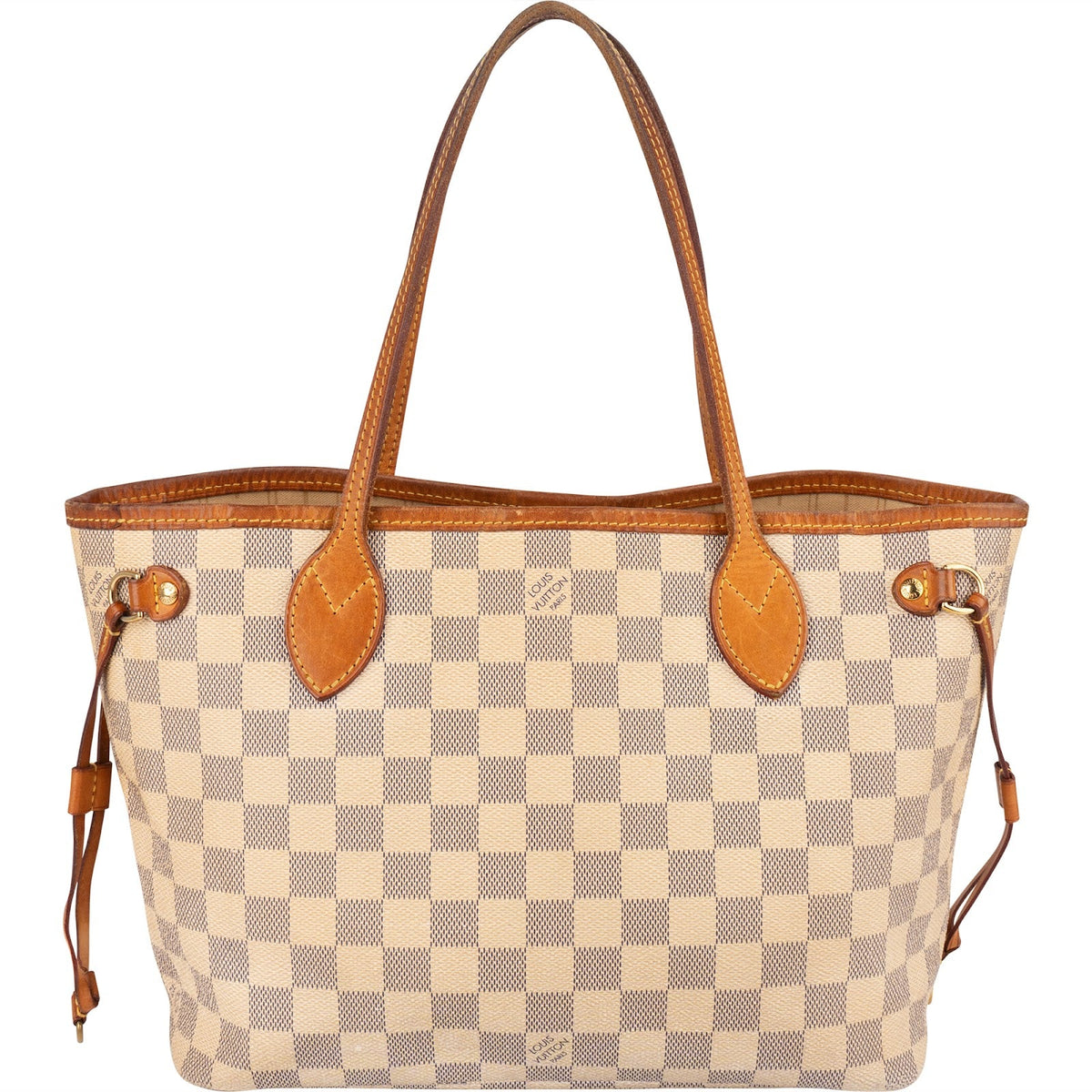 Louis Vuitton Monogram Damier Azur Canvas Neverfull PM Shoulder Bag