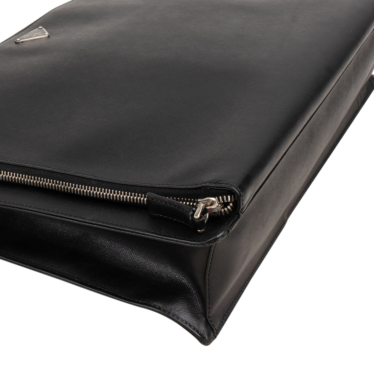 Sac à main Prada Triangle Briefcase en cuir Saffiano