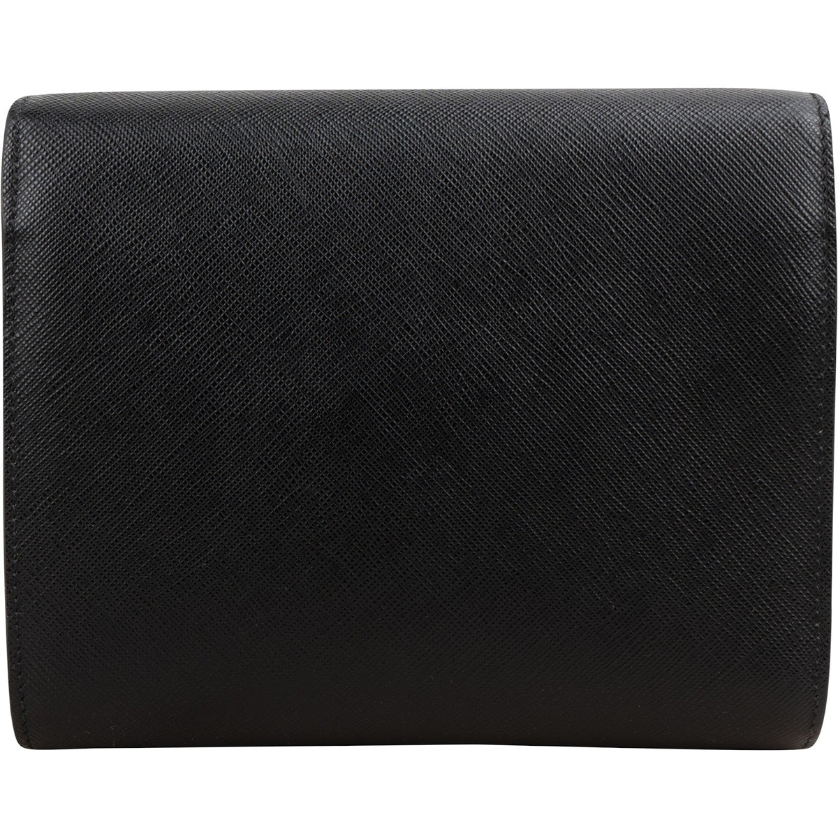 Borsa a tracolla piccola Prada in pelle Saffiano con chiusura a scatto rotonda