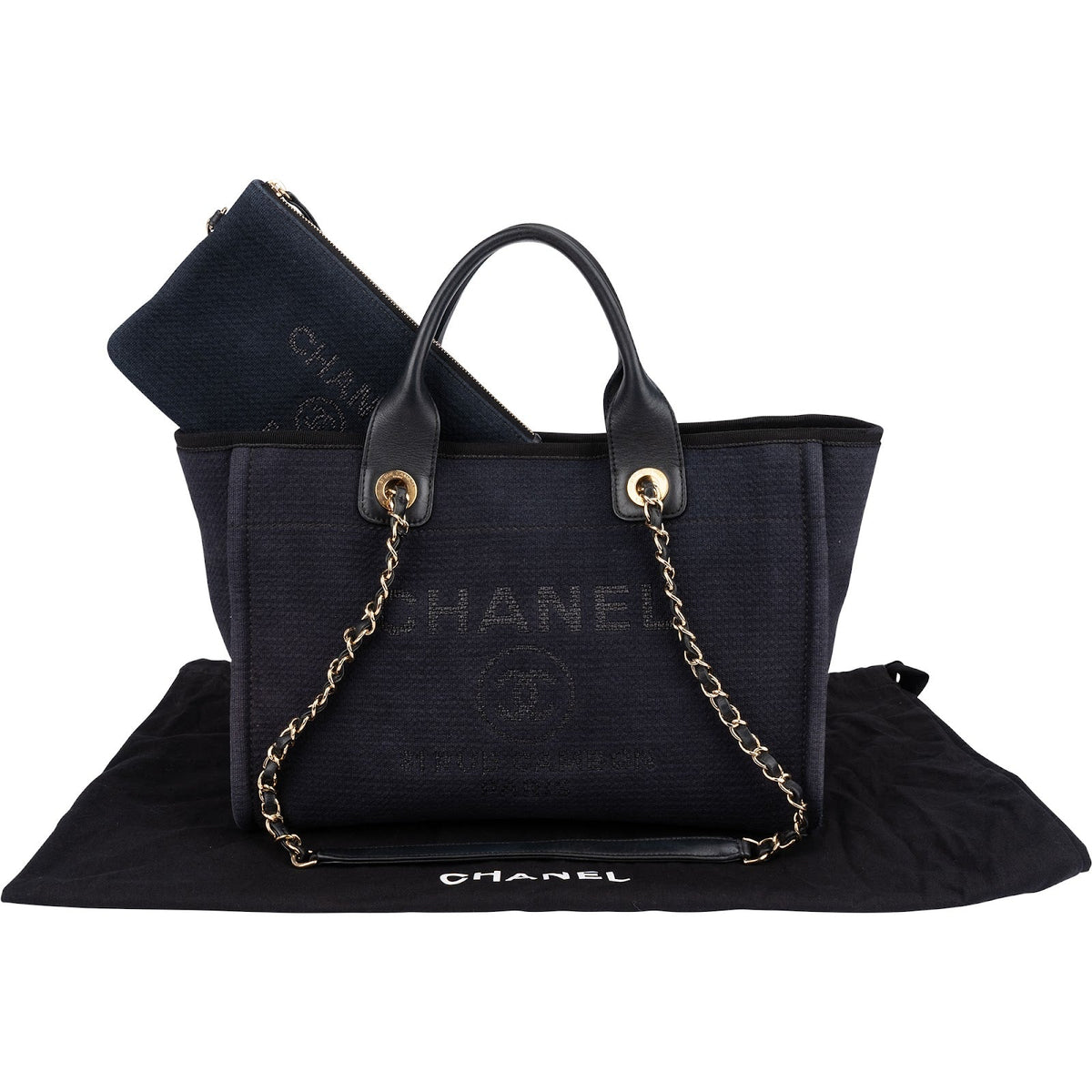 Chanel Canvas Deauville Small Tote Schoudertas