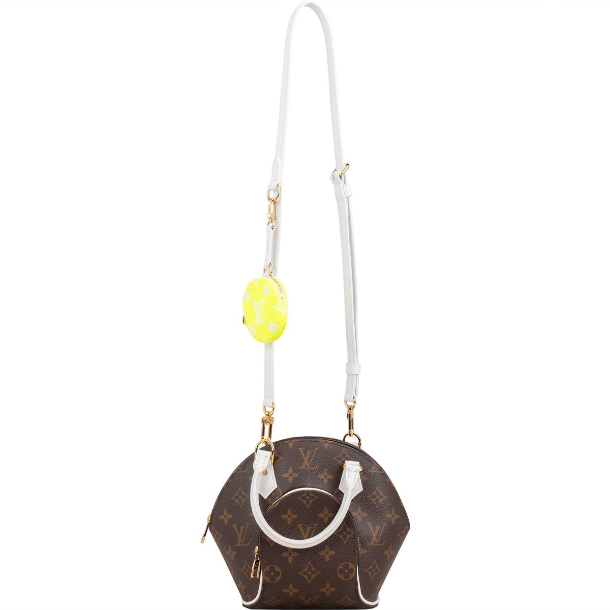 Louis Vuitton Monogram Canvas White Leather Limited Match Game On Ellipse BB Handbag