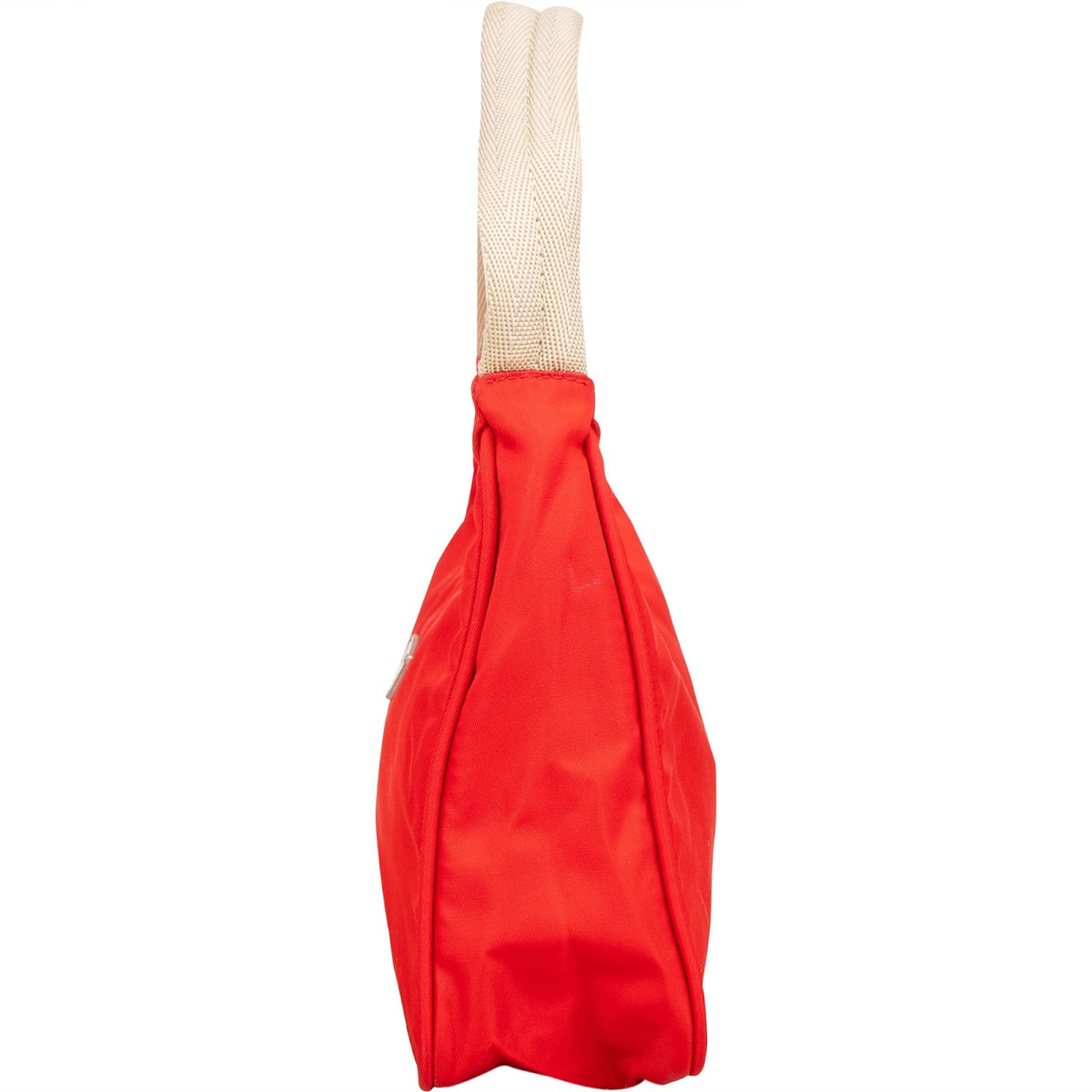 Prada Rot Nylon Tessuto Mini Triangle Handtasche, Bild 5 von 10