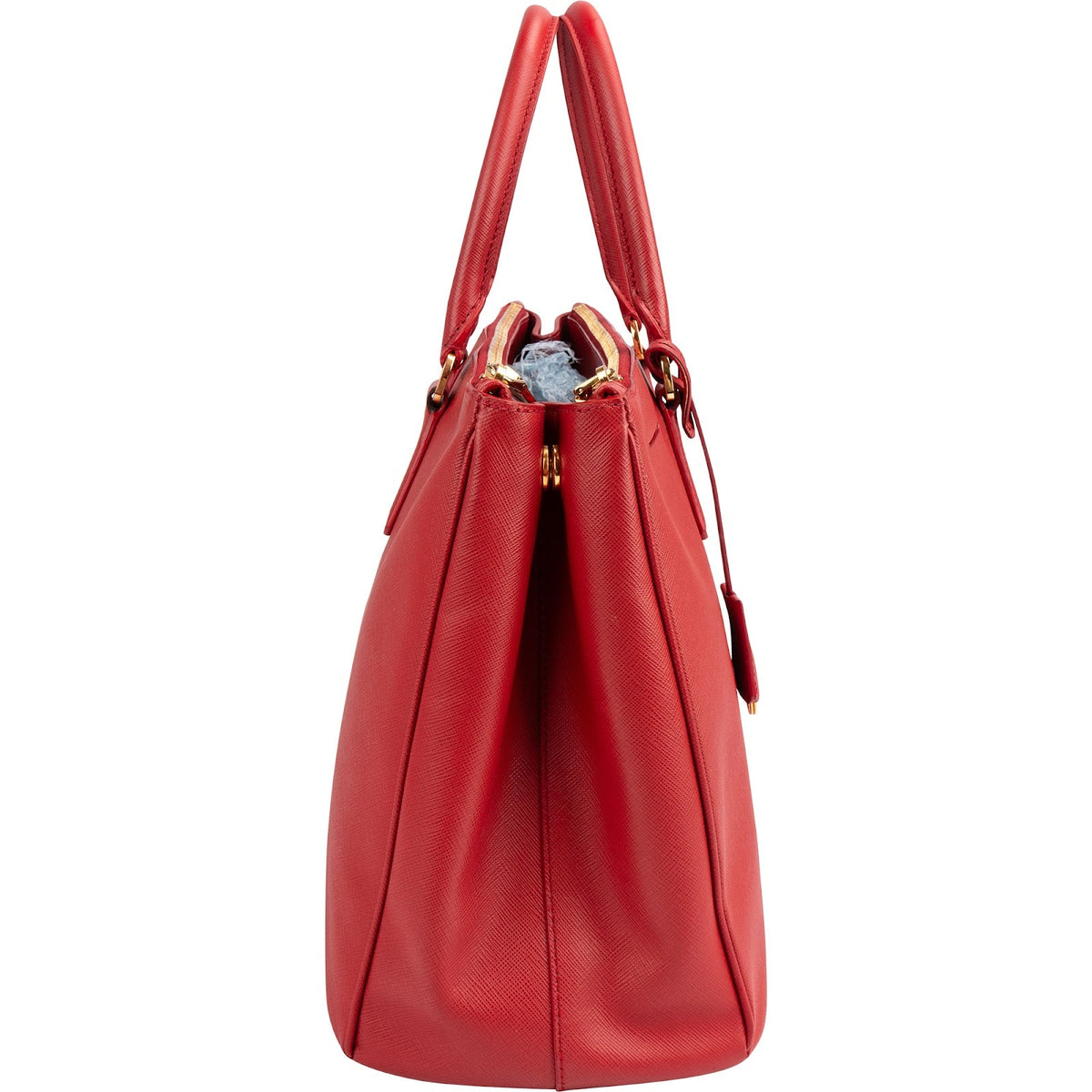Prada Galleria Tote aus rotem Saffiano-Leder – Ansicht 4