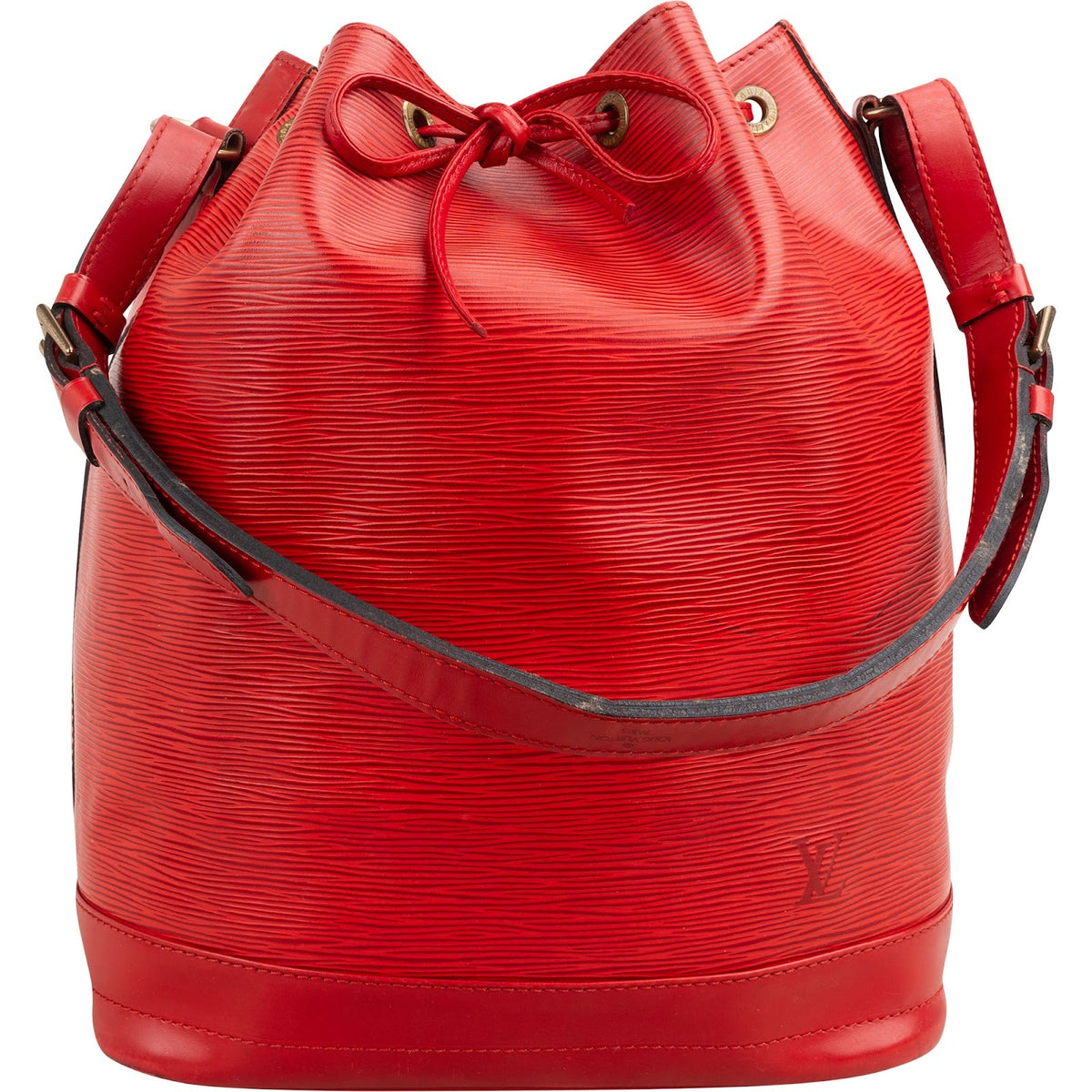 Louis Vuitton Rot Epi Sac Noé Grande aus Epi-Leder und Leder – Vorderansicht