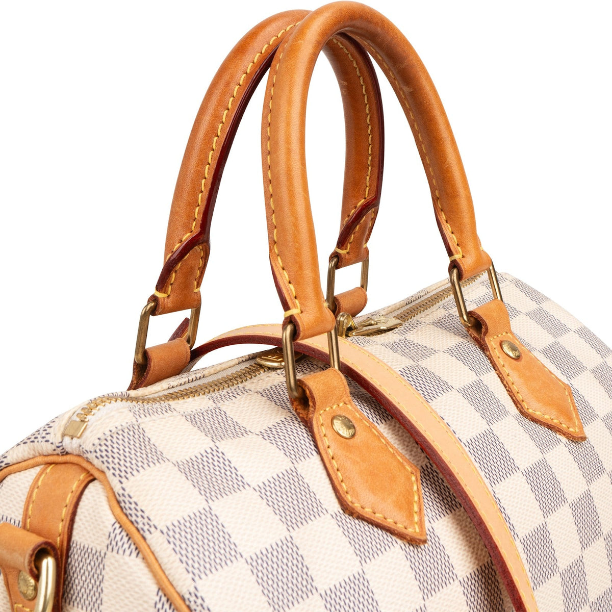 Sac à main Louis Vuitton Speedy 25 Bandouliere en toile Damier Azur