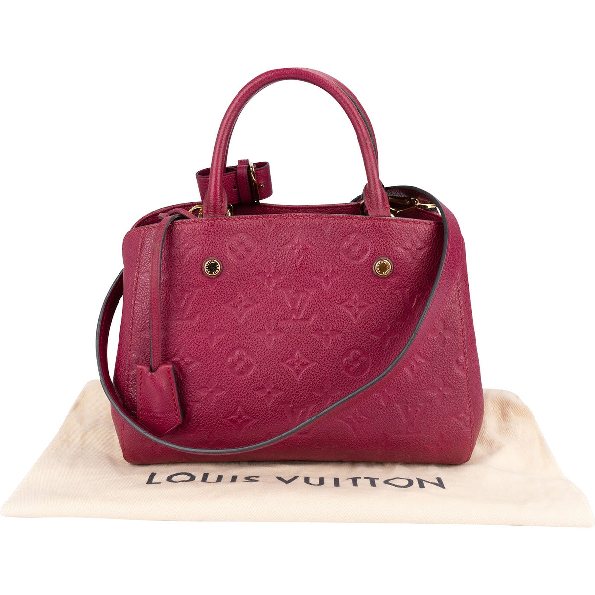 Louis Vuitton Leather Monogram Empreinte Montaigne BB Handbag