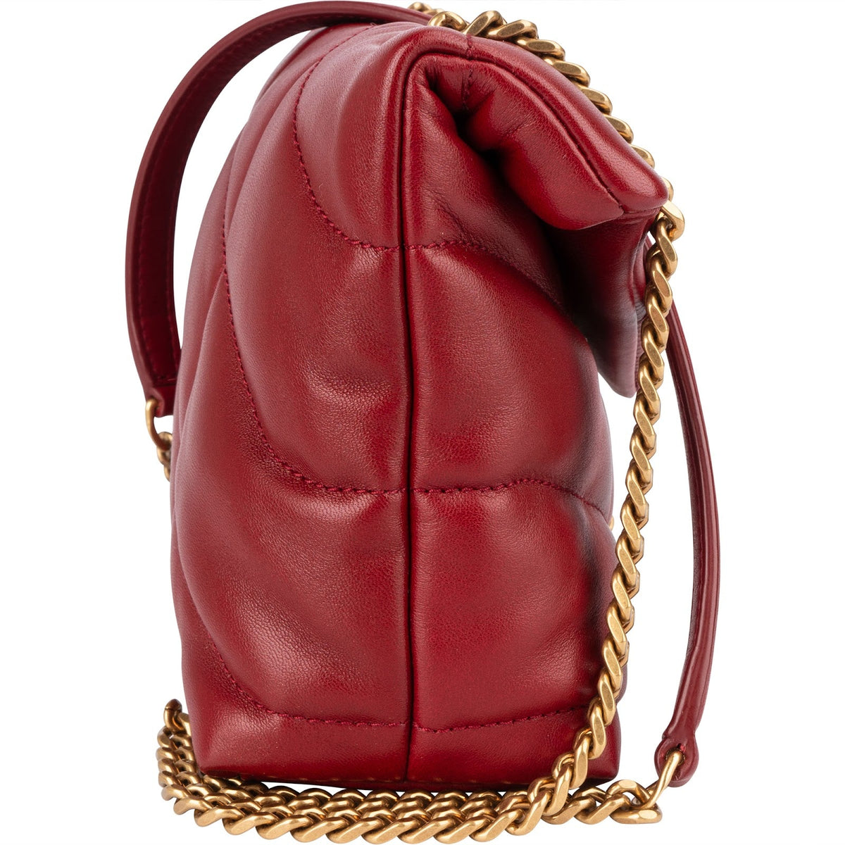Saint Laurent Loulou Small aus gestepptem Leder – Ansicht 3
