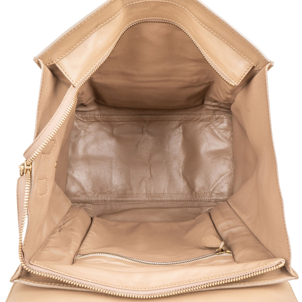Borsa tote Céline Luggage in pelle di vitello bottalata