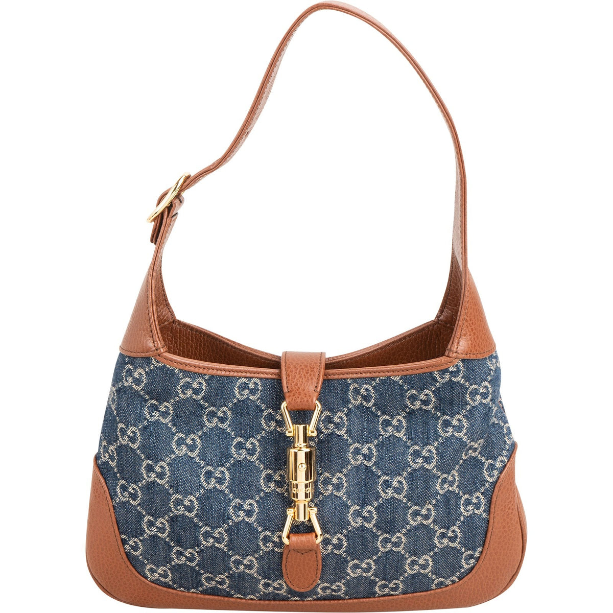Gucci Jackie 1961 Small Denim Hobo Shoulder Bag