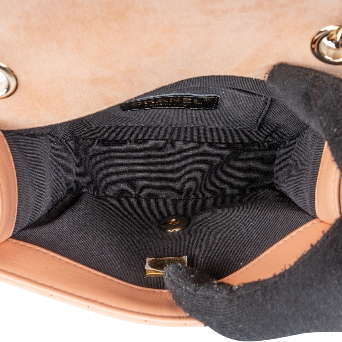Chanel Wildleder Rectangular Single Flap Umhängetasche, Bild 12 von 14