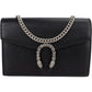 Gucci Grained Leather Dionysus Crystal Super Mini Crossbody Bag