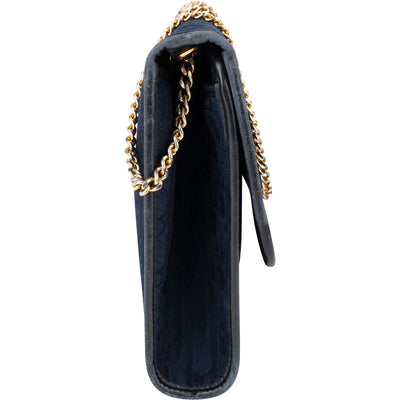 Christian Dior Oblique Monogram Canvas Jacquard Vintage Flap Shoulder Bag