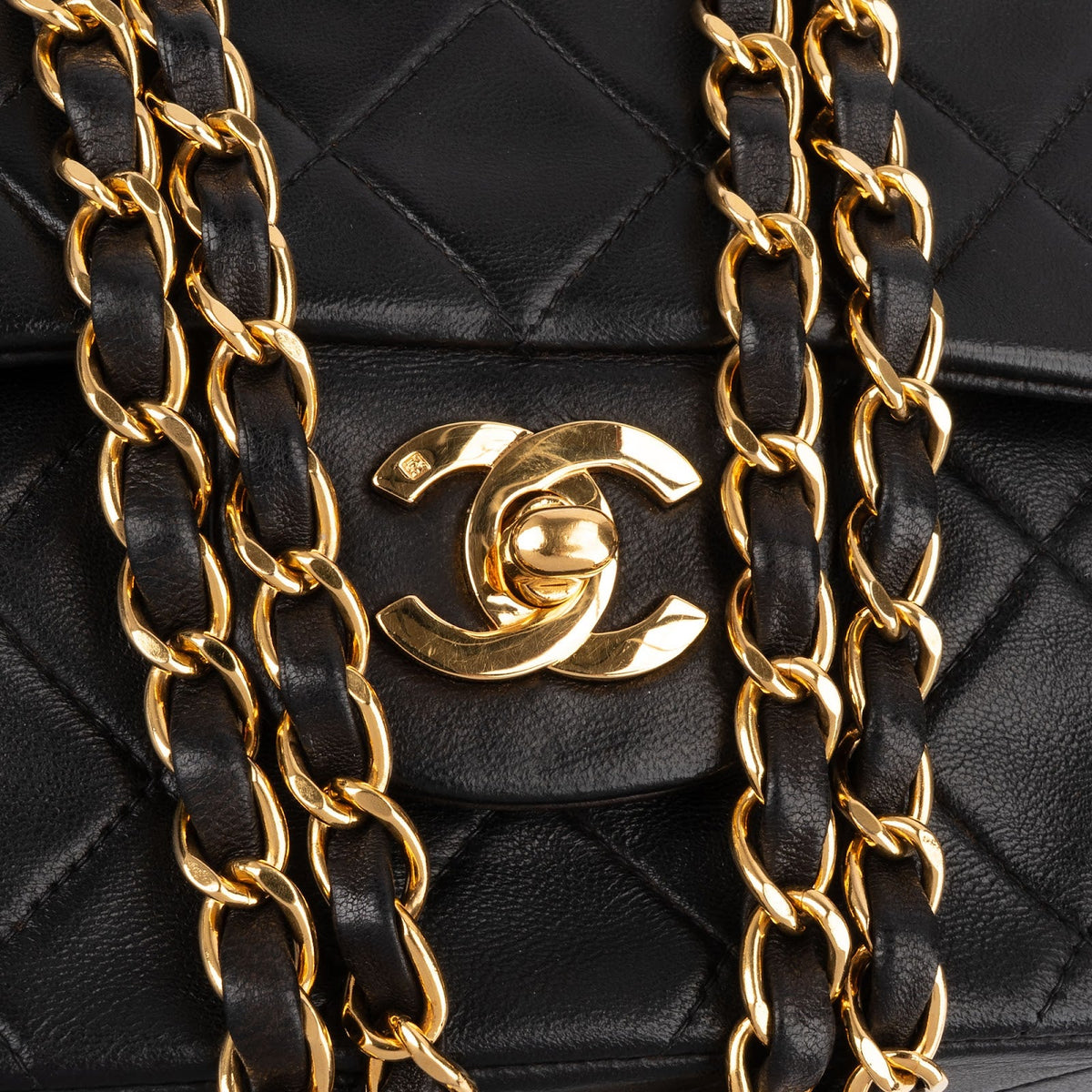 Chanel Lammleder Gold Medium Double Flap Schultertasche, Bild 8 von 14